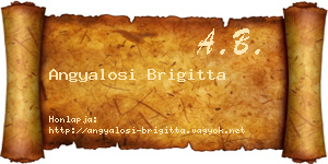 Angyalosi Brigitta névjegykártya